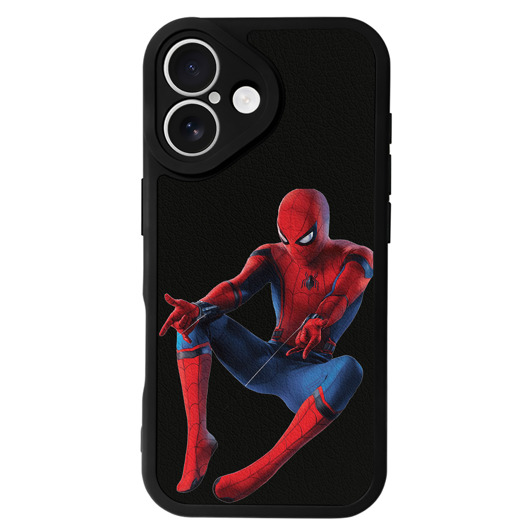 Spider Man スパイダーマン 【iPhone 16シリーズ対応】シリコンスマホケース（レザー調） 材質：シリコン